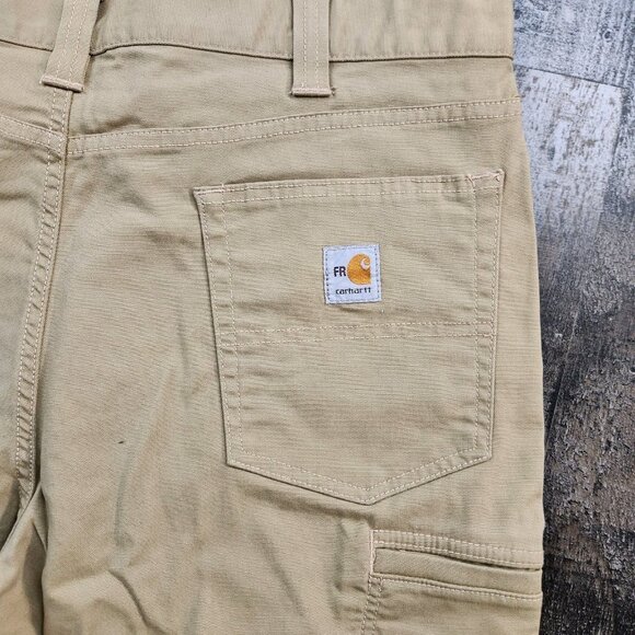 Mens Carhartt FR size 38x34 Relaxed Fit Rugged Flex Cat2 Canvas Work Pants - Picture 4 of 11